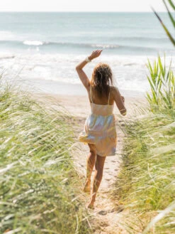 Roxy Beach Hangs Tie Dye Strappy Dress -Roxy Shop arjkd03242 roxyl wbkw bck1