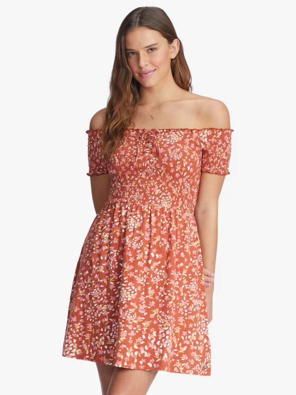 Roxy At The Same Time Off-The-Shoulder Dress 1 Roxy At The Same Time Off-The-Shoulder Dress
