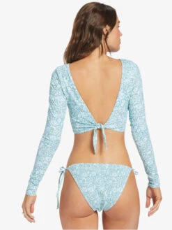 Roxy Seaside Tropics Long Sleeve Crop Rashguard 11 Roxy Seaside Tropics Long Sleeve Crop Rashguard -Roxy Shop arjwr03200 roxyw bzb6 bck1