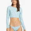 Roxy Seaside Tropics Long Sleeve Crop Rashguard