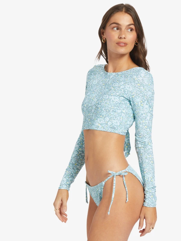 Roxy Seaside Tropics Long Sleeve Crop Rashguard 2 Roxy Seaside Tropics Long Sleeve Crop Rashguard - Image 2