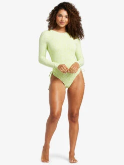 Roxy Sunrise Tides UPF 50 Rashguard Long Sleeve Swimsuit -Roxy Shop arjwr03202 roxyw geb8 frt9