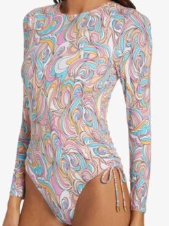 Roxy Warm Sand Onesie Active Cropped UPF 50 Long Sleeve Rashguard 9 Roxy Warm Sand Onesie Active Cropped UPF 50 Long Sleeve Rashguard -Roxy Shop arjwr03205 roxyw mdr6 frt3