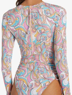 Roxy Warm Sand Onesie Active Cropped UPF 50 Long Sleeve Rashguard 11 Roxy Warm Sand Onesie Active Cropped UPF 50 Long Sleeve Rashguard -Roxy Shop arjwr03205 roxyw mdr6 frt5
