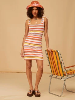 Roxy Surf.Kind.Kate. Rib Knit Dress -Roxy Shop erjkd03428 roxym nle3 bck9