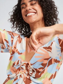Roxy Summer Flow Printed Mini Dress -Roxy Shop erjwd03675 roxym cpq6 frt3