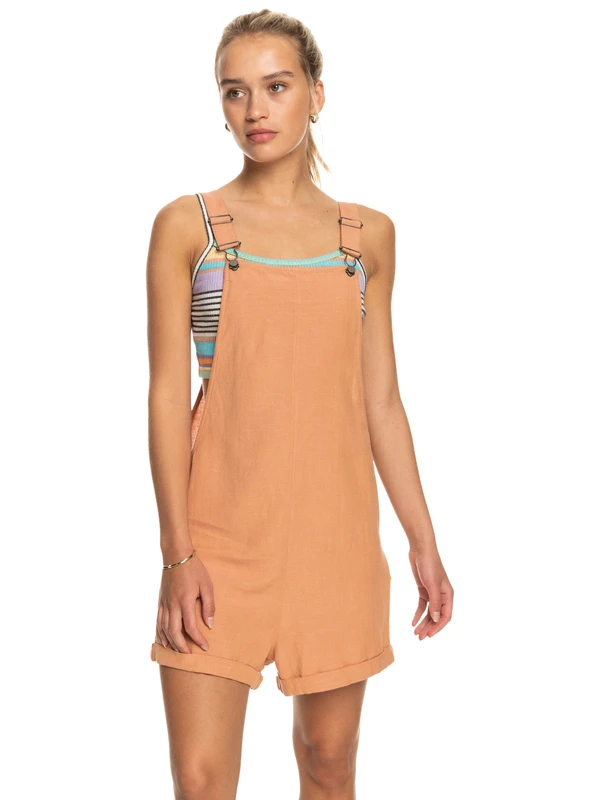 Roxy Silver Sky Again Dungaree Shorts 8 Roxy Silver Sky Again Dungaree Shorts - Image 8