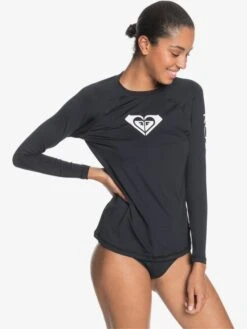 Roxy Beach Classics Long Sleeve UPF 50 Rashguard -Roxy Shop erjwr03424 beachclassicslslycraw kvj0 frt1