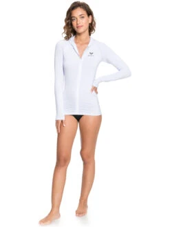 Roxy Essentials Hooded UPF 50 Long Sleeve Rashguard -Roxy Shop erjwr03495 roxyw wbb0 frt9