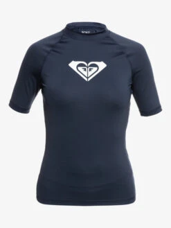 Roxy Whole Hearted Short Sleeve UPF 50 Rashguard -Roxy Shop erjwr03548 roxyv bsp0 frt1