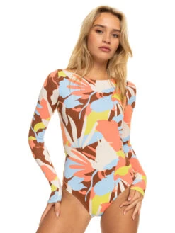 Roxy Floraldelic Printed Long Sleeve UPF 50 Swimsuit -Roxy Shop erjwr03614 roxyw cpq6 frt1