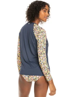 Roxy Printed UPF 50 Long Sleeve Front Zip Rashguard -Roxy Shop erjwr03648 roxyw bsp7 bck1