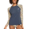 Roxy Printed UPF 50 Long Sleeve Front Zip Rashguard