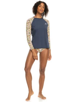 Roxy Printed UPF 50 Long Sleeve Front Zip Rashguard -Roxy Shop erjwr03648 roxyw bsp7 frt9