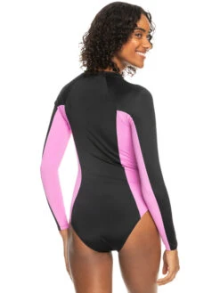Roxy Fitness Long Sleeve One-Piece Swimsuit -Roxy Shop erjwr03651 roxyw kvj0 bck1