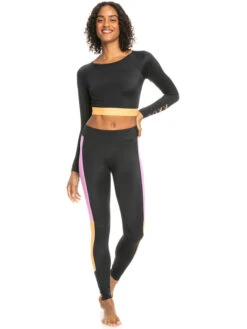 Roxy Fitness Long Sleeve Cropped Rashguard -Roxy Shop erjwr03652 roxyw kvj0 frt9