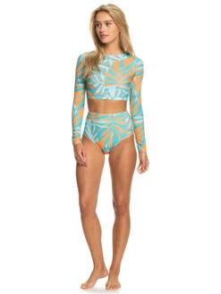 Roxy Pro Nose Ride Long Sleeve Cropped Rashguard -Roxy Shop erjwr03666 roxyw bhb6 frt9