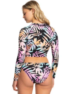 Roxy Active Cropped Long Sleeve Rashguard -Roxy Shop erjwr03671 roxyw kvj4 bck1