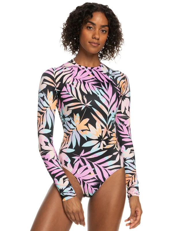 Roxy Active UPF 50 Long Sleeve Back Zip One Piece Swimsuit 1 Roxy Active UPF 50 Long Sleeve Back Zip One Piece Swimsuit