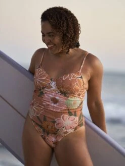 Roxy Love Rib The Muse Underwire One Piece Swimsuit -Roxy Shop erjx103463 roxyl ckn7 frt10