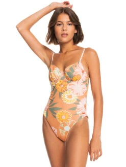 Roxy Love Rib The Muse Underwire One Piece Swimsuit -Roxy Shop erjx103463 roxyw ckn7 frt1