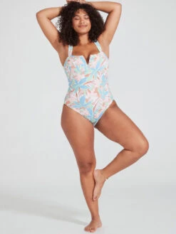 Roxy Love Rib The Coco D-Cup One Piece Swimsuit -Roxy Shop erjx103506 roxym gfe9 bck9