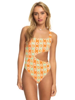 Roxy Wavy Babe One-Piece Swimsuit -Roxy Shop erjx103540 roxyw gbg6 frt1