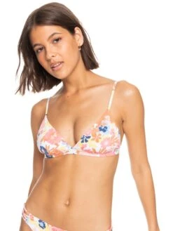 Roxy Printed Beach Classics Fixed Triangle Bikini Top