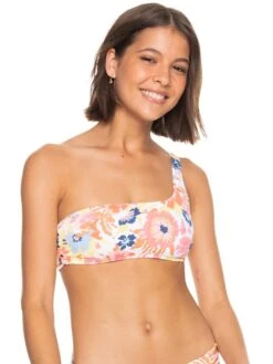 Roxy Printed Beach Classics Asymmetric Bikini Top
