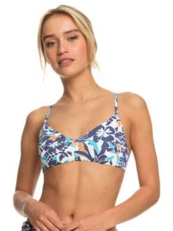 Roxy Printed Beach Classics Athletic Triangle Bikini Top