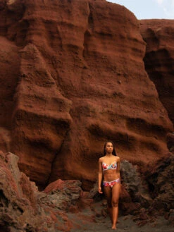 Stella Jean X Roxy Mid-Waist Bikini Bottoms -Roxy Shop erjx404470 roxyl gnv6 frt4