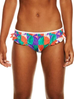 Stella Jean X Roxy Mid-Waist Bikini Bottoms -Roxy Shop erjx404470 roxym gnv6 frt1