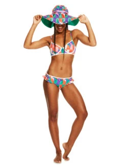 Stella Jean X Roxy Mid-Waist Bikini Bottoms -Roxy Shop erjx404470 roxym gnv6 frt9