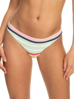 Roxy Stripe Soul Mid Waist Bikini Bottoms -Roxy Shop erjx404620 roxyw gcy3 frt1
