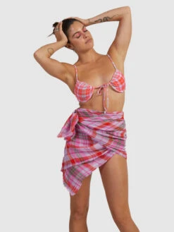 Roxy Tartan Times Sarong -Roxy Shop urjaa03107 roxyw pfm8 frt2