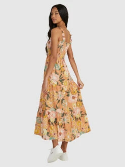 Roxy Sunnier Shores Woven Maxi Dress -Roxy Shop urjwd03116 roxyw ckn8 bck1