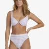 Roxy Heart The Check Underwire Bralette Bikini Top